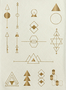 Patroon Geometrische vormen om te personaliseren, 22 x 30 cm, Bergère de France