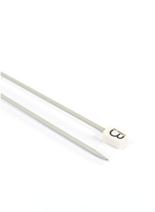 Rechte breinaalden in grijs aluminium, 2.5 mm - 40 cm