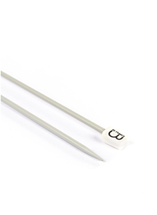 Rechte breinaalden in grijs aluminium, 3 mm - 40 cm