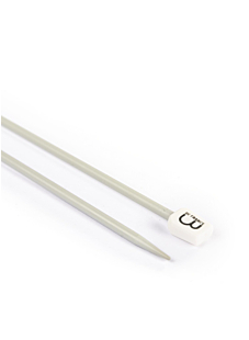 Rechte breinaalden in grijs aluminium, 3.5 mm - 40 cm