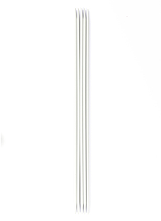 Breinaalden met dubbele punt in aluminium (set van 5), 4 mm - 40 cm