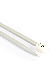 Rechte breinaalden in grijs aluminium, 7 mm - 40 cm
