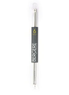 Rechte breinaalden in grijs aluminium, 6 mm - 40 cm