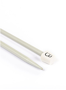 Rechte breinaalden in grijs aluminium, 6.5 mm - 40 cm