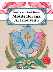 Motifs floraux art nouveaux, borderie au point de Bayeux