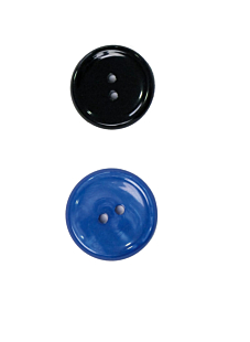 Set van 6 knopen Ø27 mm bleu