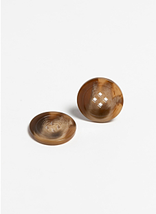 Set van 6 grote knopen uit bio-hars Ø31 mm beige Beige