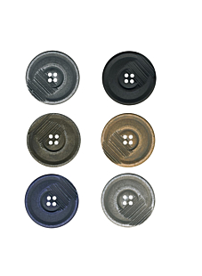 Set van 6 knopen Ø 30 mm marineblauw