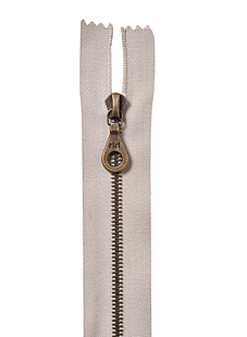 Niet-scheidbare sluiting beige - 22 cm