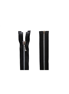 Fermeture alu séparable noir,  40 cm