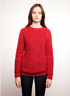 Trui met ronde raglan hals