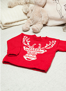 Trui in jacquard met ronde hals