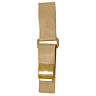 Beige bevestiging in lederlook met vergulde knoop