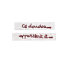 Set van 2 patches 'ce doudou...' 54 x 10 mm