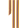 Oranje gestreept fantasielint 10 mm x 2 m