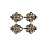 Set van 2 metalen sluitingen Bloem 50 mm
