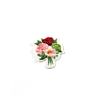 Set van 6 patches met boeket bloemen 45 x 40 mm