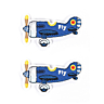Set van 2 patches Blauw vliegtuig