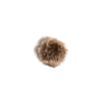 Babypompon uit imitatiebont met drukknoop Ø9 mm beige gevlamd