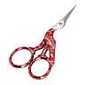 Ooievaar schaartje, rood met glas-in-lood aspect, 9 cm