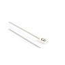 Rechte breinaalden in grijs aluminium, 2 mm - 40 cm