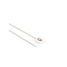 Rechte breinaalden in grijs aluminium, 2 mm - 30 cm