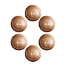 Set van 6 gemarmerde knopen beige Ø 31 mm