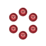 Set van 6 knopen Ø 20 mm Rood