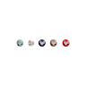 Set van 6 knopen met oog Ø 12 mm Blauw
