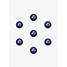 Set van 7 bolknopen paarlemoer Ø 9 mm Marineblauw