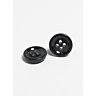 Set van 5 grote knopen uit bio-hars Ø 34 mm Houtskool