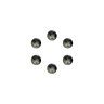 Set van 6 knopen met schacht uit bio-hars Ø15 mm gris Grijs