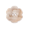 Set van 6 paarlemoer knopen met bloemen Ø 25 mm Beige