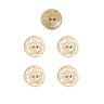 Lot de 5 boutons noix de coco gravés Ø 25 mm