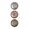 Set van 6 metalen knopen Ø 22 mm koper